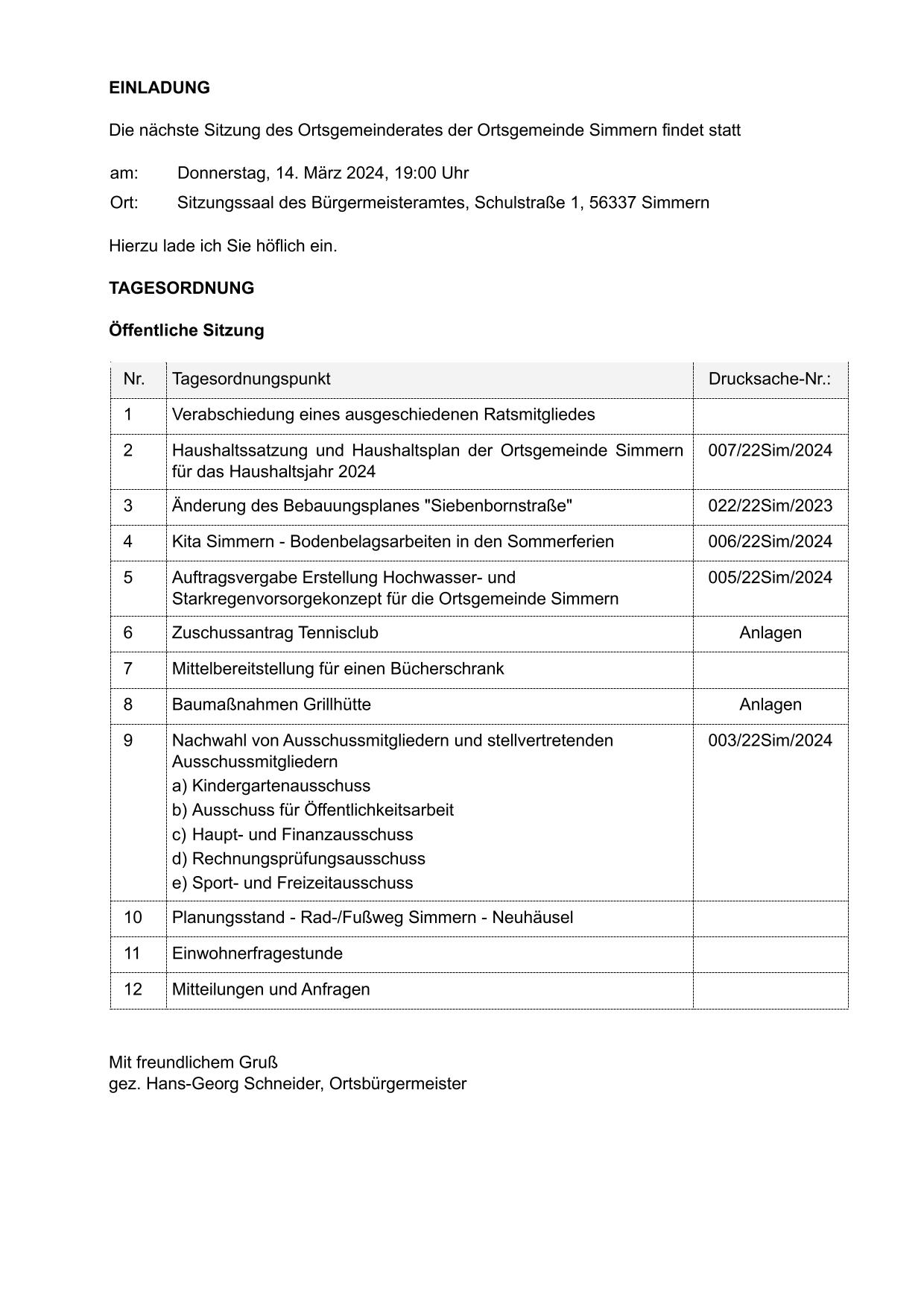 gemeinderatssitzung 14032024